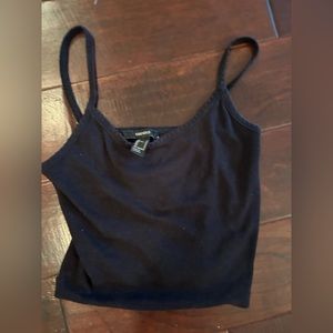 forever 21 black crop top. size small.